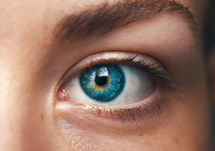 Auge blau Kontakt KURZ