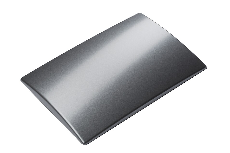 Kunststoffteil viereckig metallic grau glänzend