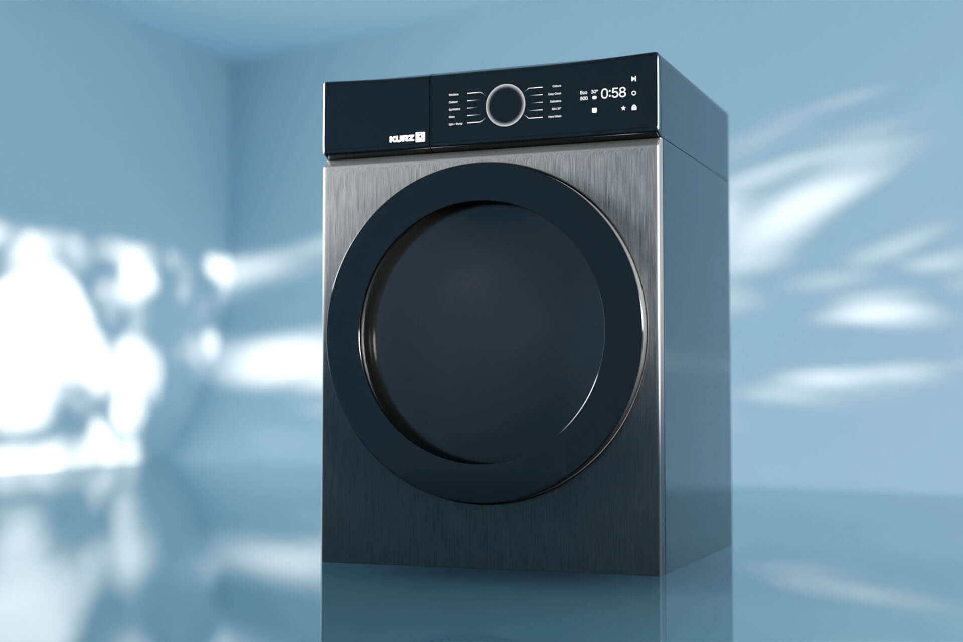 washing machine metallization plastic surface