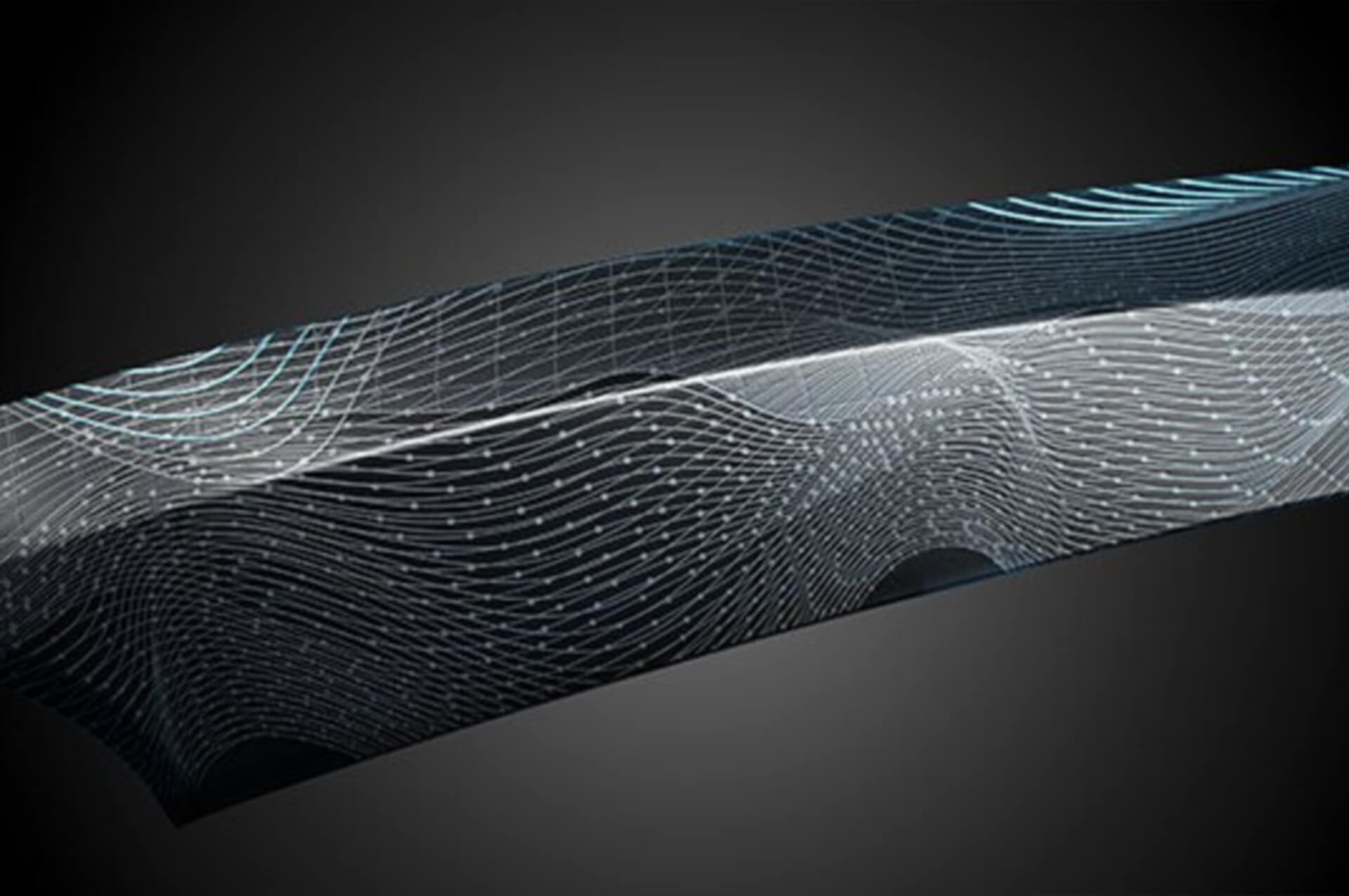 Bauteil Kunststoff Automotive Haptik Oberfläche schwarz mit weißen Linien