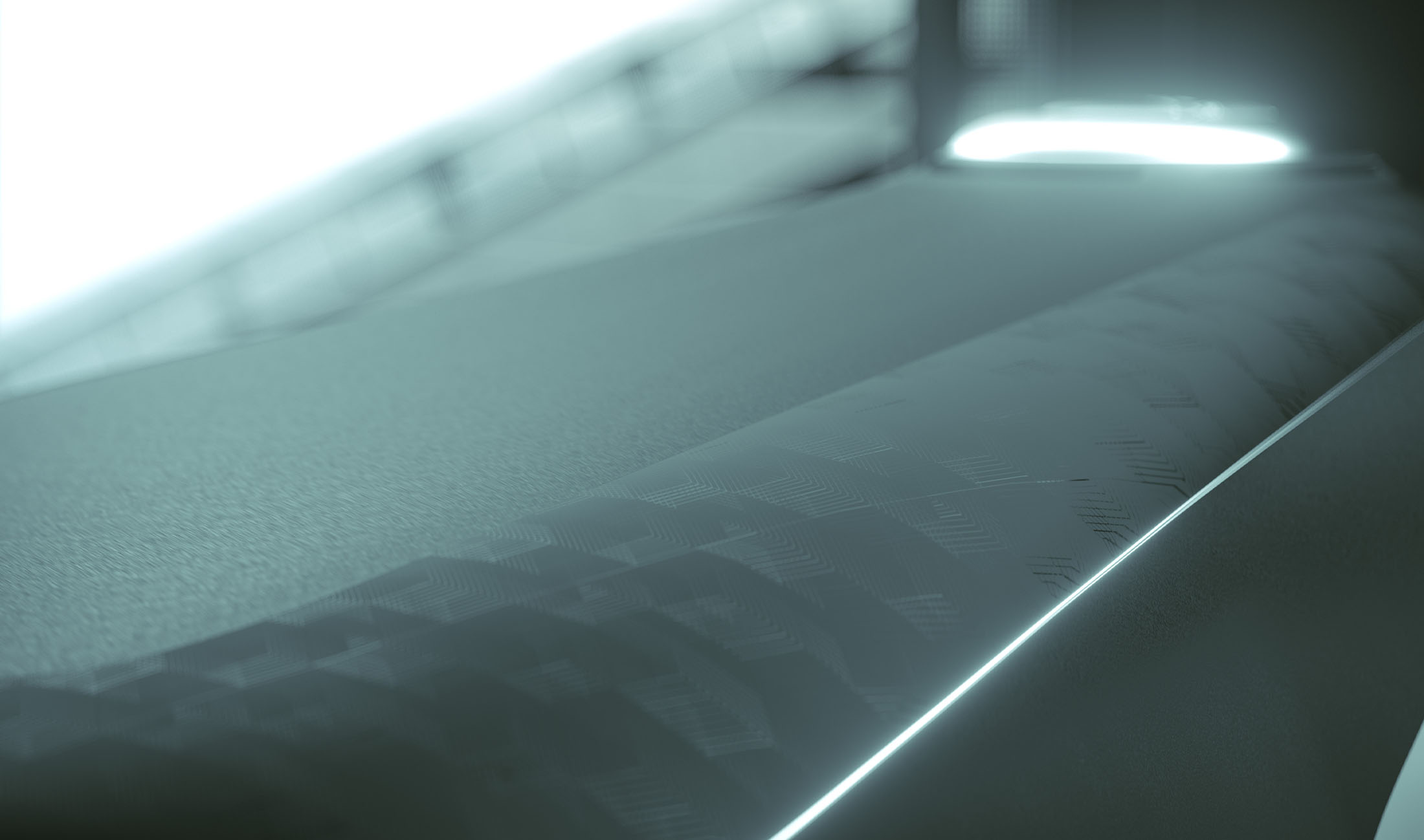 Detailbild Autotüre im Smart Surface Design mit Hinterleuchtung